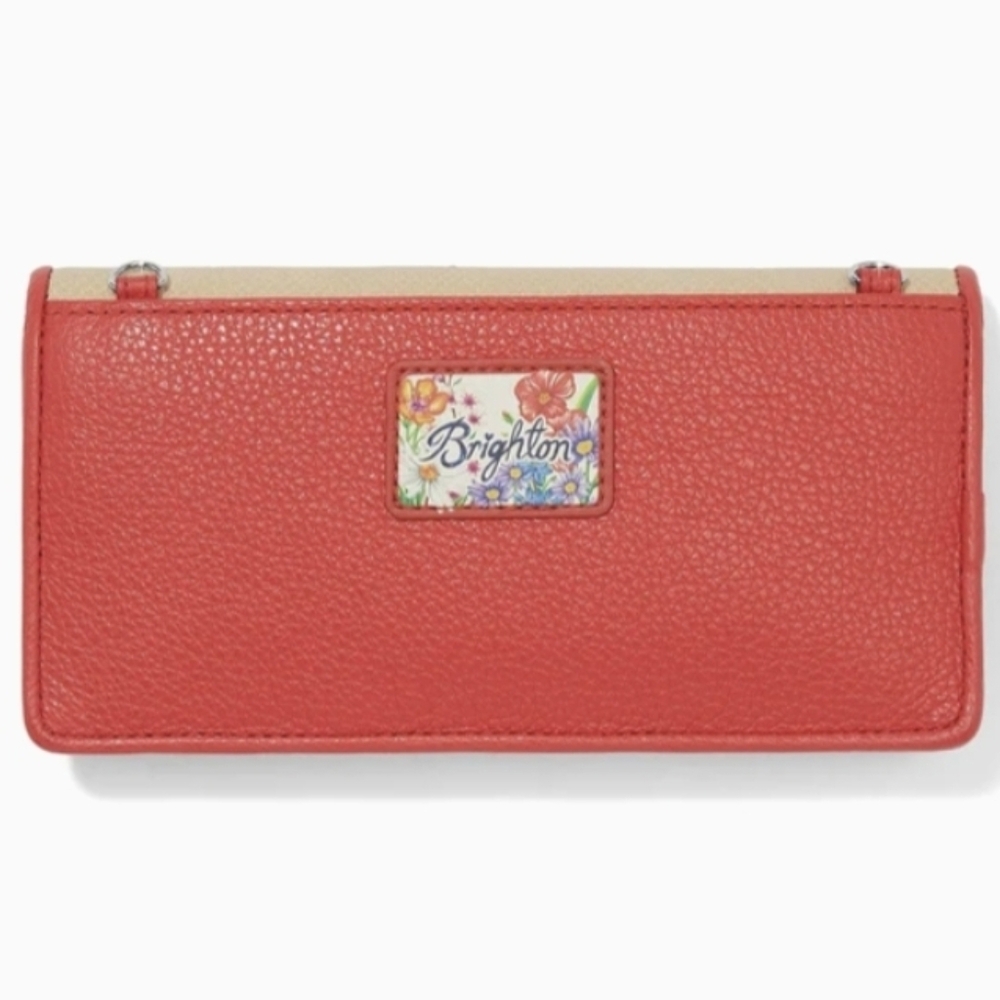 Brighton Sydney Embroidered Red Wallet Original New - Picture 3 of 6